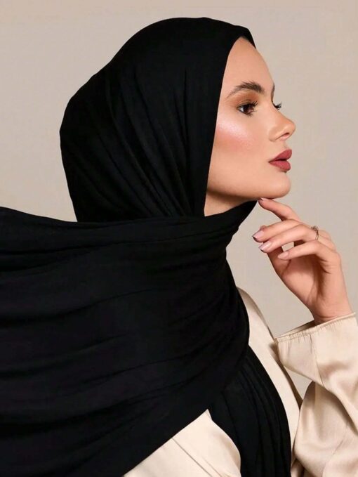 SHEIN New Large Size Solid Color Abaya Accessories Casual Hijab