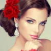 SHEIN Rose Flower Hair Clip Women Rose Flower Hair