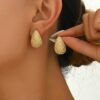 Erb Gold Color Drop Model Women's Earrings