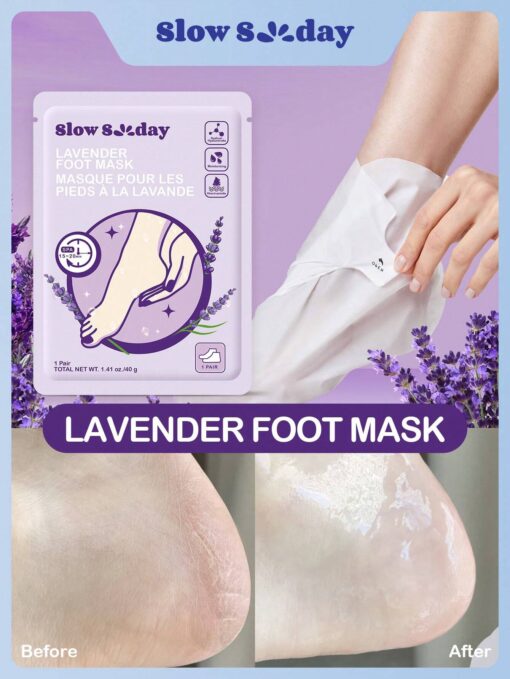 SHEIN SlowSunday Lavender Foot Mask 1 pair for dry cracked