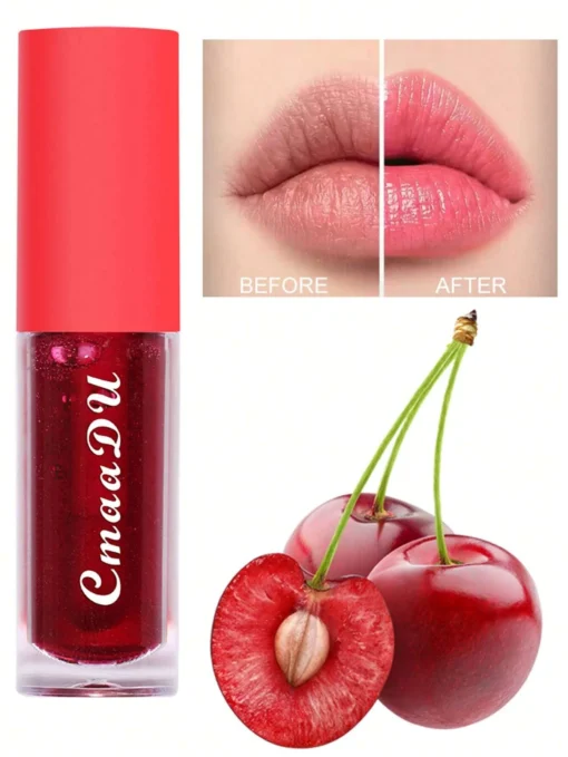 SHEIN Cherry Fruit Flavor Moisturizing Color Changing Lip Glaze
