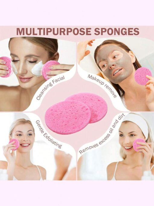 SHEIN Round Compressed Face Wash Wood Pulp