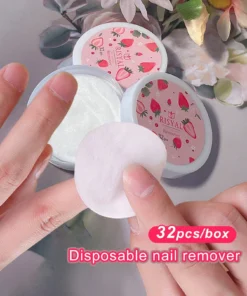 SHEIN 1box 32pcs Disposable Nail Polish Remover Pads