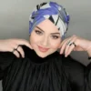 SHEIN Stripe Instant Turban Hat Inner Hijabs Caps