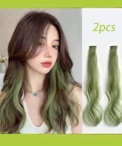 SHEIN 2pcs Women's Seamless & Realistic Synthetic Hair Extensions