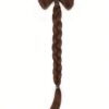 SHEIN Cute Hair Extension Clip With Twisted Braid And Bowknot Light Brown