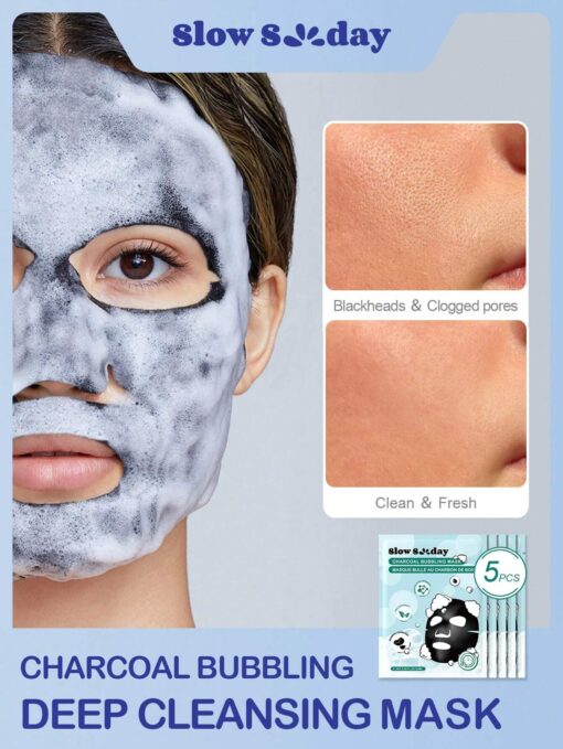 SlowSunday Deep Cleansing , Moisturizing Charcoal Bubbling Mask